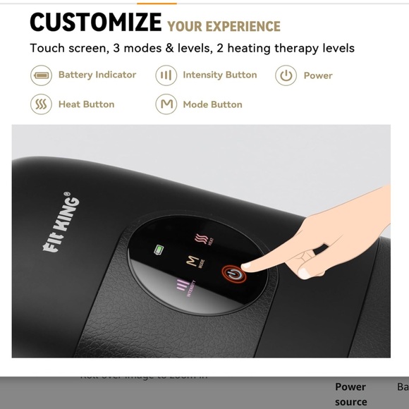 FIT KING Hand Massager with Heat - Picture 3 of 5